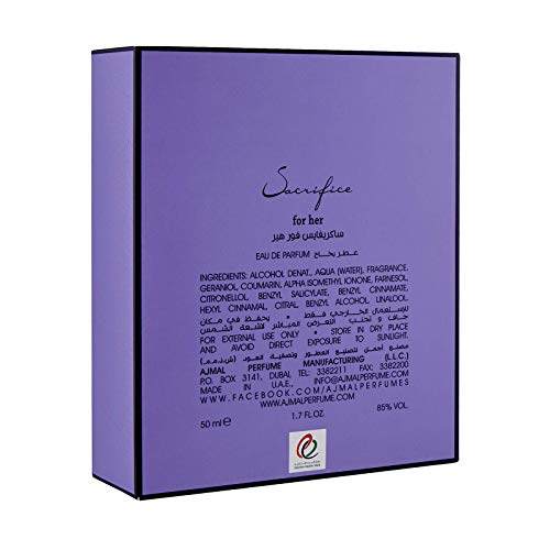 Ajmal Sacrifice Eau de Parfum for Women - 50ml - Sophisticated Floral Scent