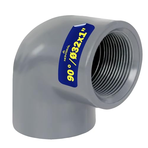 90° Elbow PVC U with Internal Thread Ø 32mm - 10 Year Warranty by MONTERAL