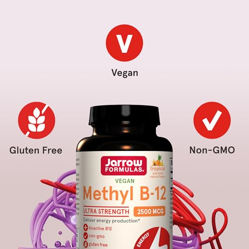 Jarrow Formulas Methyl B12 Tropical Flavor Lozenges - High Potency B12
