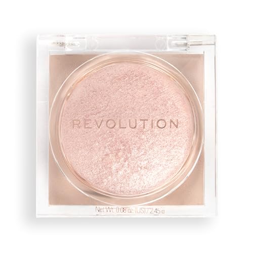 Revolution Beauty London Makeup Beam Bright Highlighter - Rose Lustre | Powder-to-Liquid Formula for All-Over Glow