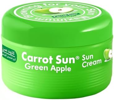 Green Apple Carrot Sun Tanning Cream (350ml) - Achieve a Natural Glow