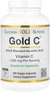 California Gold Nutrition Gold C فيتامين C مكمل غذائي للدعم المناعي بتركيز ١٠٠٠ ملغ ٢٤٠ كبسولة