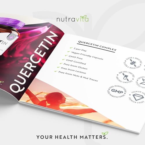 Nutravita Quercetin Complex with Vitamin C - Immunity System Vegan Capsules - 120 Pieces