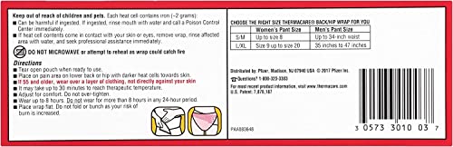ThermaCare HeatWraps for Lower Back & Hip Pain Relief - LG/XL Size, 2 Count (Pack of 3)