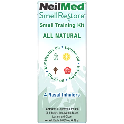 NeilMed Smell Restore All-Natural Smell Training Kit with 4 Essential Oil Inhalers