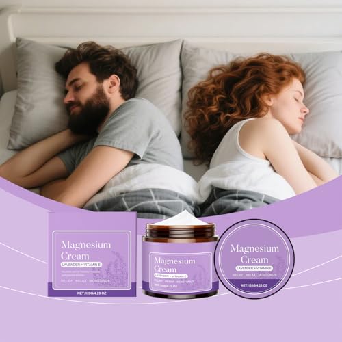 Magnesium Sleep Cream with Lavender & Olive Oil - Muscle Relaxing & Stress Relief Aid