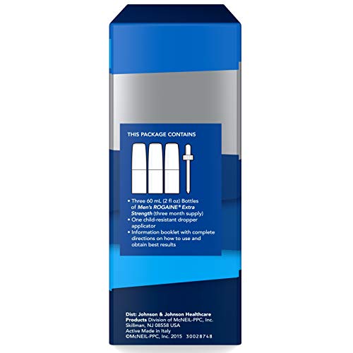 Rogaine 5% Minoxidil Topical Solution – Value Pack (3x 60mL Bottles)