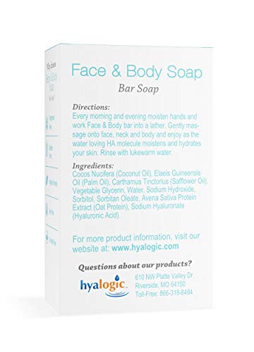 Hyalogic Hyaluronic Acid Face & Body Bar Soap - 4 Oz