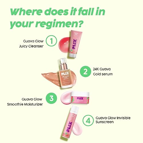 PLIX 24K Guava Gold Serum & Primer | Vitamin C & Hyaluronic Acid (30ml)