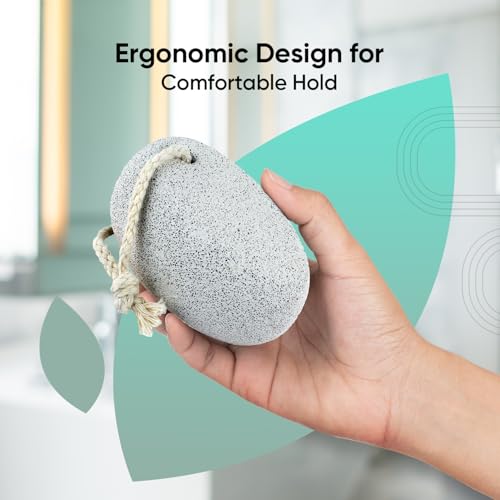 Vega Oval Shaped White Pumice Stone - Natural Exfoliator for Smooth Skin