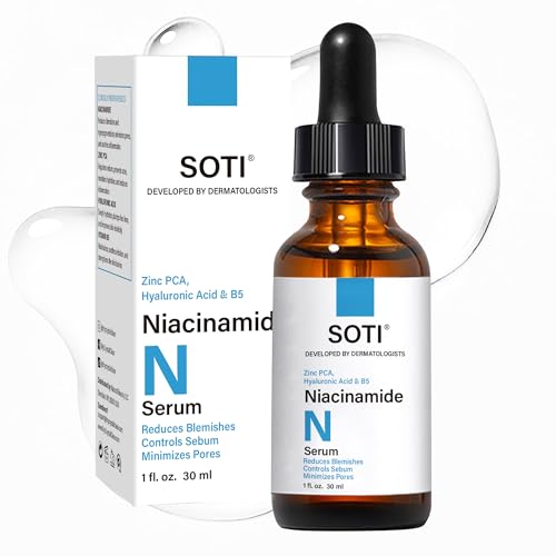 Niacinamide 10% + Zinc 1% Face Serum with B5 & Hyaluronic Acid – Pore Reducer & Acne Marks