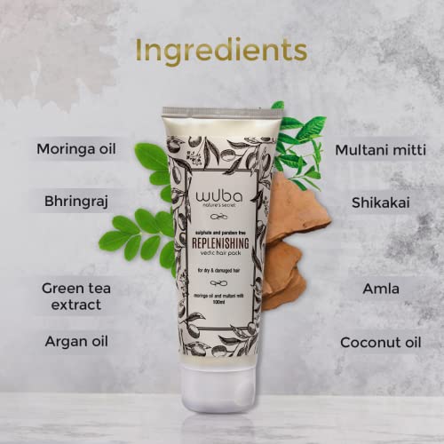 Wuba Nature's Secret Vedic Hair Mask - Hair Fall Control & Anti-Dandruff (100g)