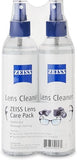 Zeiss Lens Care Pack - Two 8 oz Bottles of Lens Cleaner, Two Microfiber Cleaning Cloths
