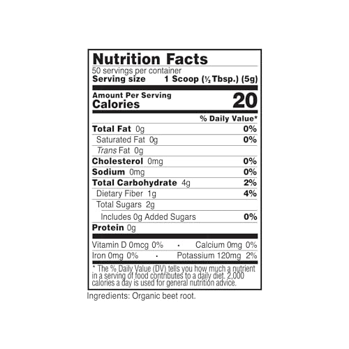 Primaforce Organic Beet Root Powder 250g Unflavored - Pure Antioxidants & Nutrients Boost