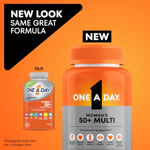 One A Day Women’s 50+ Multivitamin, 200 Tablets, Immune, Calcium, Iron & More, Excellent for Older Adults