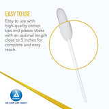 Dynarex Lemon-Glycerin Swabsticks – Pleasant Tasting Cotton Swabs for Dry Mouth Relief, 3 Swabs per Packet, 75 Swabs per Box