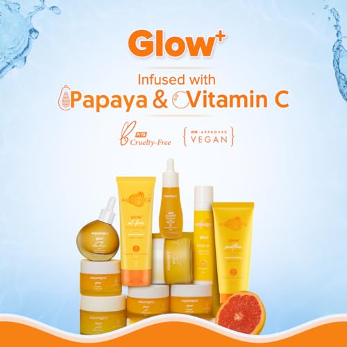 Aqualogica Glow+ Oil-Free Moisturizer with Papaya & Vitamin C | Lightweight Non-Sticky Hydrating Cream