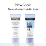 Neutrogena Ultra Sheer Dry-Touch Sunscreen Lotion SPF 45 - 3 fl. oz (Pack of 2)