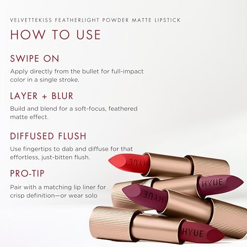 HYUE Velvette Kiss Matte Bullet Lipstick in Mauve It - Long-Wear & Nourishing