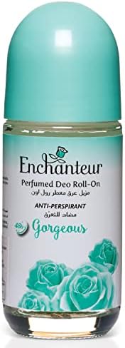 Enchanteur Gorgeous Roll-On Antiperspirant Deodorant - 48hr Protection, Exquisite Fragrance (50ml)
