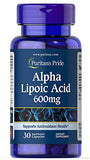 Puritan's Pride Alpha Lipoic Acid 600mg Capsules - 30 Count Rapid Release Trial
