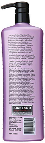 Kirkland Signature Moisture Shampoo 33.8 oz 2-Pack – Deep Hydration for Dry Hair