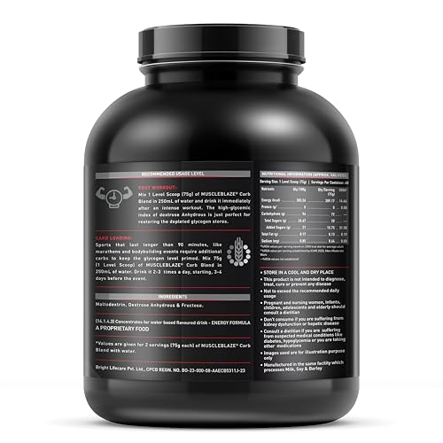 MuscleBlaze Carb Blend Powder 3Kg | Active Energy Formula