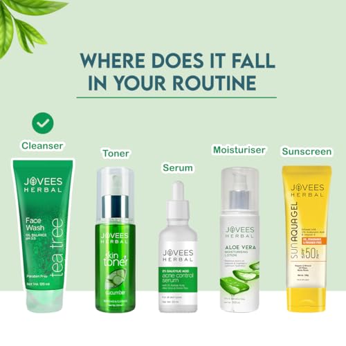 Jovees Tea Tree Oil Control Face Wash for Oily & Sensitive Skin
