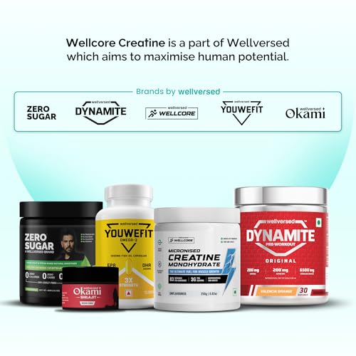 Wellcore Pure Micronised Creatine Monohydrate - Fruit Fusion (33 Servings) | Rapid Absorption for Muscle Strength & Power