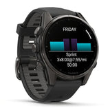 Garmin Fenix 8 - 43mm AMOLED Sapphire Smartwatch - Carbon Gray Titanium