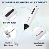 MF05 Rechargeable Handheld Milk Frother & Foam Maker with Stainless Whisk