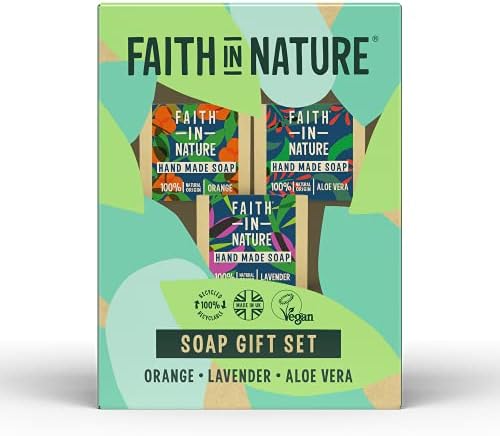 Faith In Nature Natural Handmade Soap Gift Set - 3 x 100g