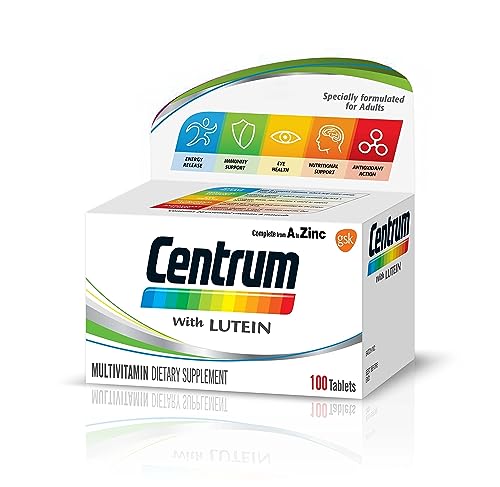 Centrum Adults A to Zinc Multivitamin with Lutein & Essential Minerals (100 Tablets)