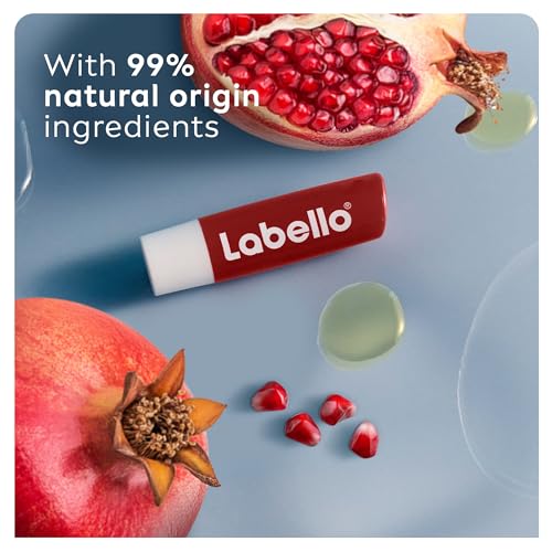 Labello Lip Balm - Moisturizing Pomegranate Shine, 4.8g | Hydrating Lip Care