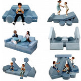 One Kitten 14-Piece Kids Sofa Bed - Dense Foam Kids Furniture with Multi-Use 3-in-1 Design
