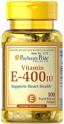 PURITAN'S PRIDE Vitamin E 400 IU - 100 Capsules - Antioxidant Powerhouse