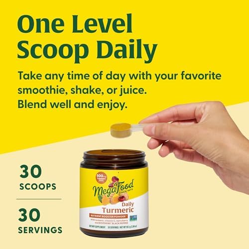 MegaFood Daily Turmeric - 2.08 oz (59.1 g) - Powerful Anti-Inflammatory Support