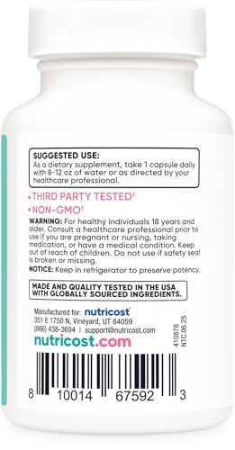 Nutricost Probiotic for Women 60 Billion CFU - 60 Capsules | Digestive & Urinary Health with Cranberry & Uva Ursi