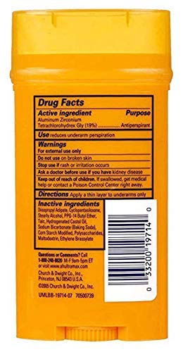 ARM & HAMMER Anti-Hummer Ultra Max Anti-Sweat Fragrance-Free Antiperspirant - 73G - Unscented Odor Protection