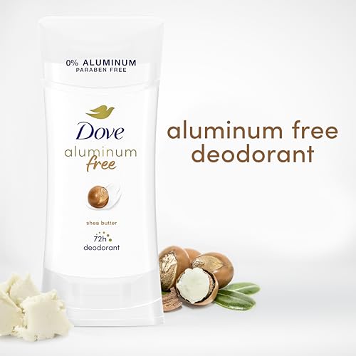 Dove Aluminum Free Deodorant for Women - Shea Butter - 72 Hour Odor Protection - 2.6 oz (3 Count)