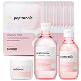 SNP Peptaronic Complete Korean Skincare Set - Toner, Cream, Serum & 10 Sheet Masks
