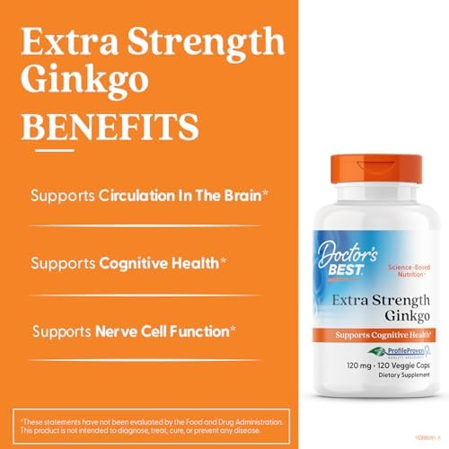 Doctor's Best, Extra Strength Ginkgo, 120 mg, 120 Veggie Caps