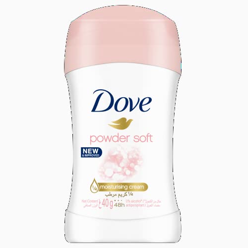 Dove Women Antiperspirant Deodorant Stick - 48H Protection, Powder Soft, Alcohol-Free - 40g