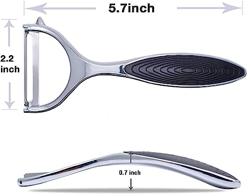 CW Rotary Vegetable & Fruit Peeler - Stainless Steel Blade with Anti-Slip Handle