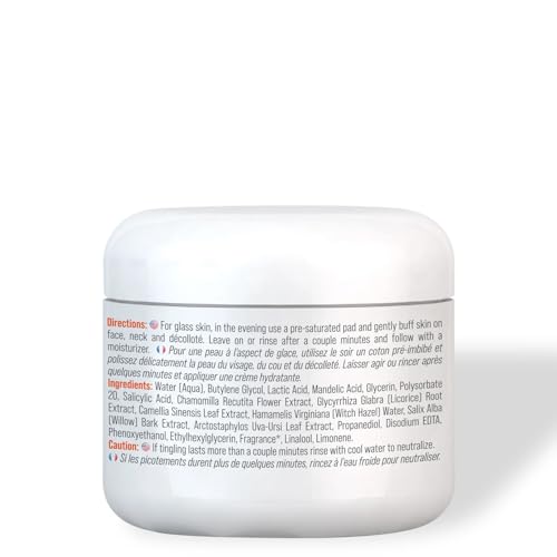 French Pharmacy Padglass Bright Beauty Peeling Pads – Triple Acid Exfoliator, 50 Pads