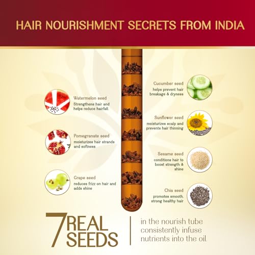 Herbsindia Clove & 7 Herbal Seeds Hair Oil - Thicker & Shinier Hair - 180ml