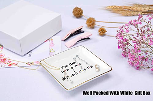 Graduation Gifts for University, Nurse, College, High School - Ceramic Jewelry Holder Ring Dish