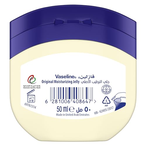 Vaseline Moisturizing Petroleum Jelly - Original, 50ml | Heals Dry Skin