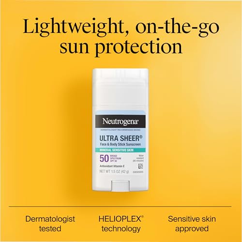 Neutrogena Ultra Sheer Mineral Face & Body Stick SPF 50 - Multi-Purpose Sunscreen