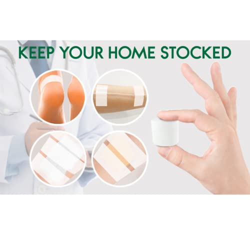 Paper Surgical Tape 2" x 11yd with 10pc Gauze Pads - Microporous Medical Tape for Sensitive Skin